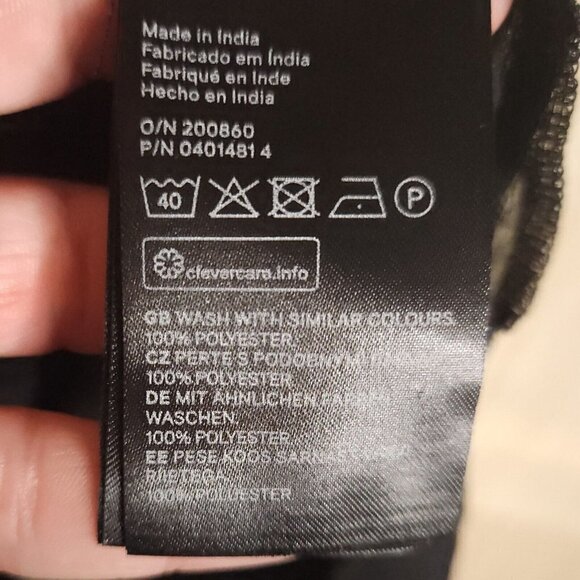 H&M Black Sheer Ruffle Neck Blouse 8 - Picture 7 of 7